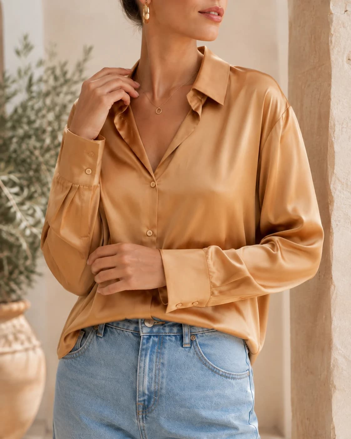 Camisa de Satin Ylnee